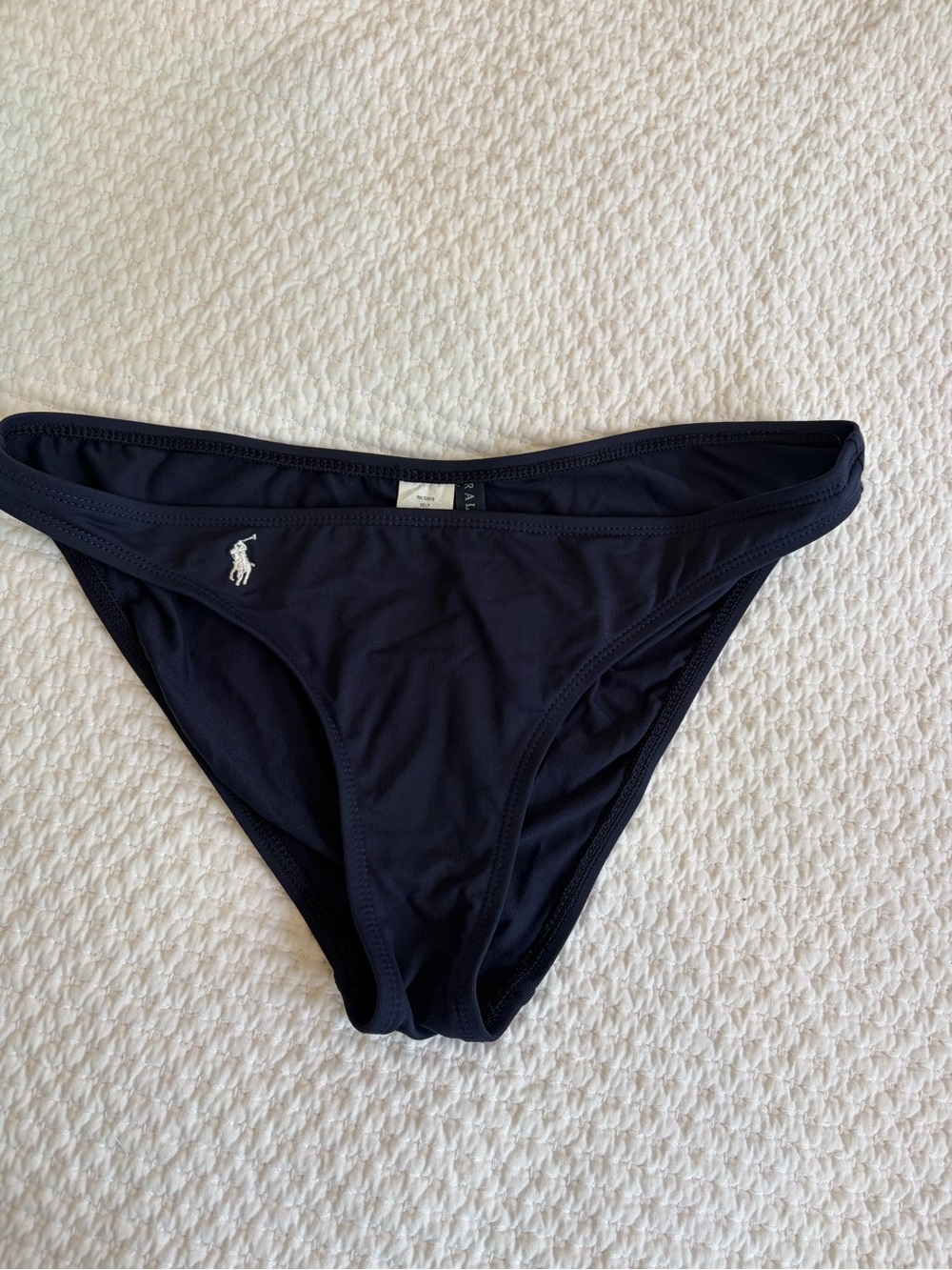 Ralph Lauren Dark Blue Bikini Bottoms with White Pony Logo